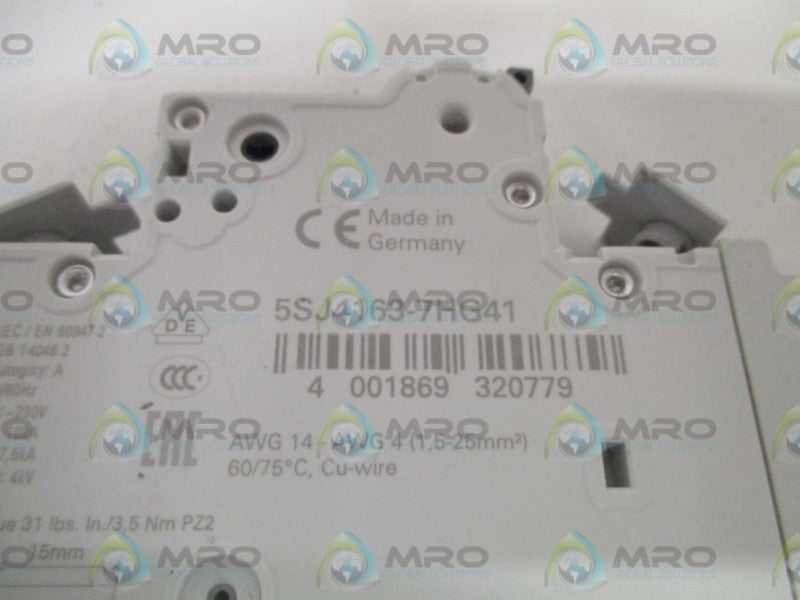 SIEMENS 5SJ4163-7HG41 CIRCUIT BREAKER 63A NSNP