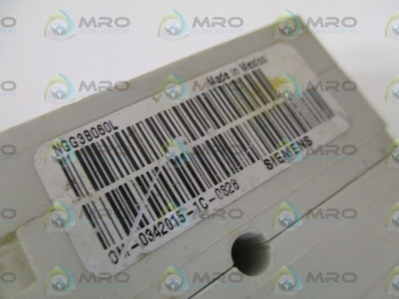 SIEMENS NGG3B060L CIRCUIT BREAKER 60A (CHIPPED) UNMP