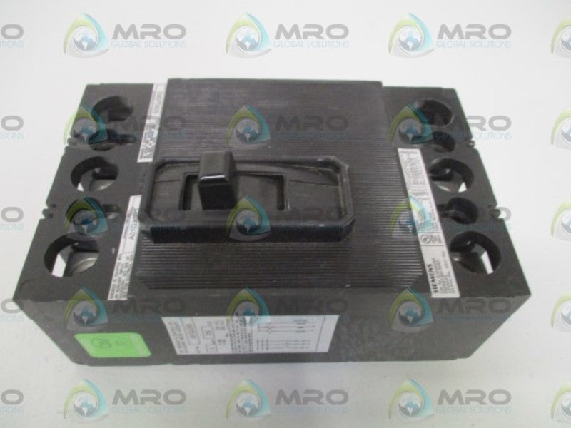 SIEMENS QJ23S225A01S09EE CIRCUIT BREAKER W/ SHUNT TRIP 225A NSNP