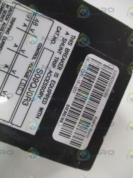 SIEMENS QJ23S225A01S09EE CIRCUIT BREAKER W/ SHUNT TRIP 225A NSNP