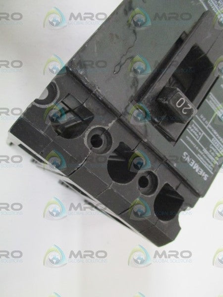 SIEMENS HED43B020 CIRCUIT BREAKER 20A (CHIPPED) UNMP