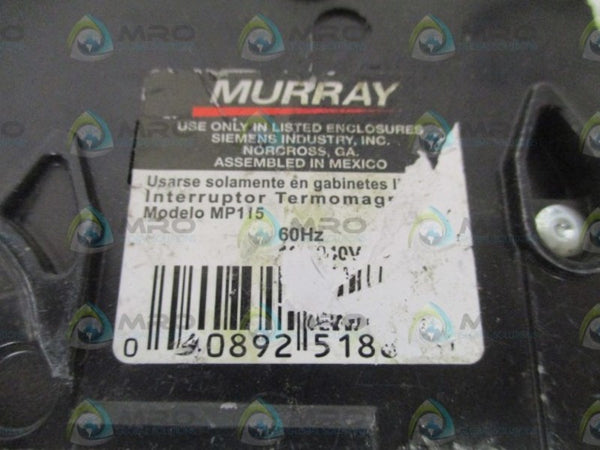 MURRAY MP115 CIRCUIT BREAKER 15A (AS PICTURED) UNMP