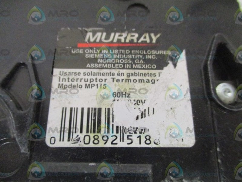 MURRAY MP115 CIRCUIT BREAKER 15A (AS PICTURED) UNMP