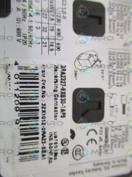 SIEMENS 3RA2327-8XB30-1AP6 REVERSING CONTACT (CRACKED) NSNP