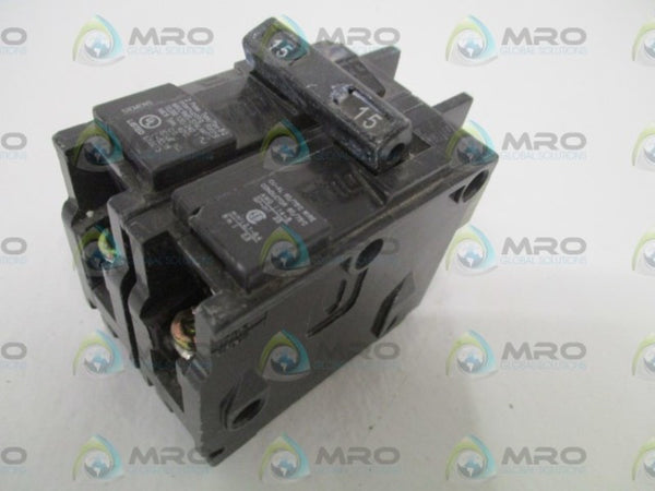 SIEMENS BQ2B015L CIRCUIT BREAKER 15A UNMP
