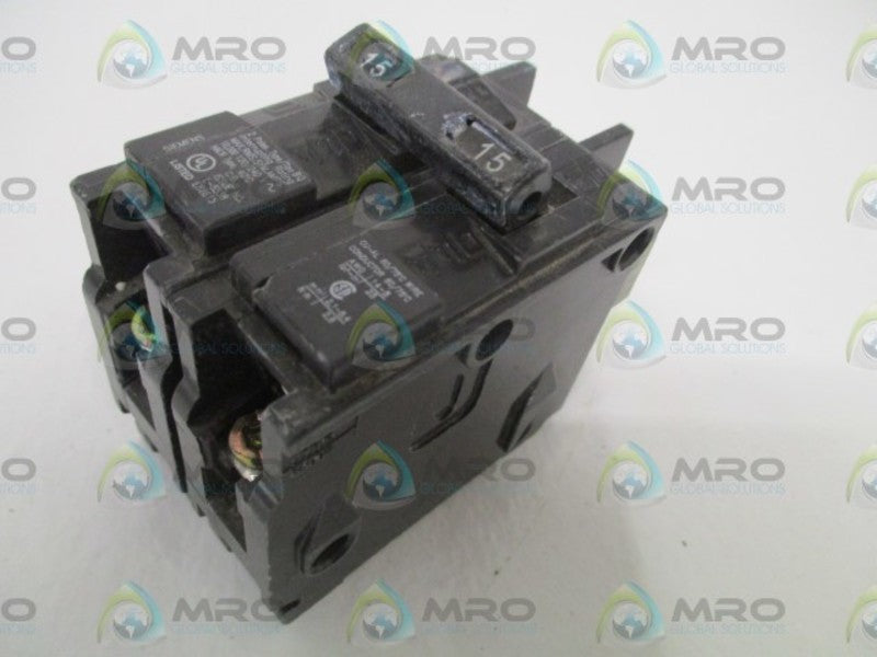 SIEMENS BQ2B015L CIRCUIT BREAKER 15A UNMP