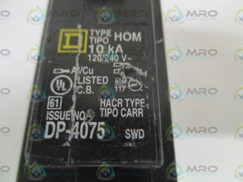 SQUARE D HOM120 CIRCUIT BREAKER 20A UNMP