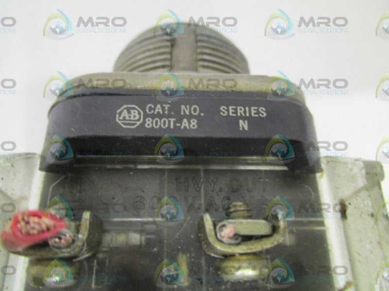 ALLEN BRADLEY 800T-A8 SER. N PUSHBUTTON SWITCH  UNMP