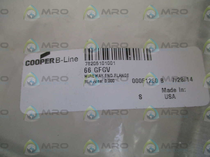 COOPER 66GFGV WIREWAY END FLANGE  NSNP