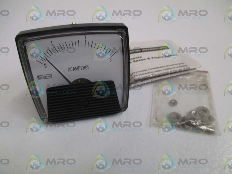 CROMPTON 012-75AA-LJLJ-C6-B3 PANEL METER 0/3AMPS  NSMP