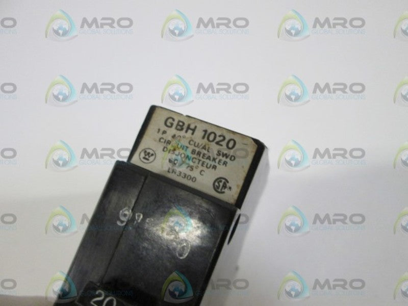 WESTINGHOUSE CIRCUIT BREAKER GBH 1020 UNMP