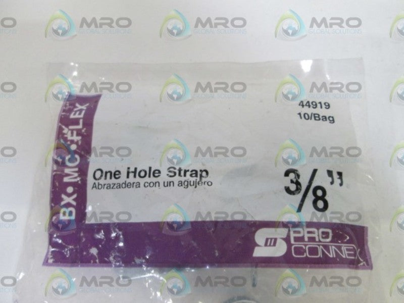 LOT OF 10 S PRO CONNEX ONE HOLE STRAP 3/8" 44919 NSMP