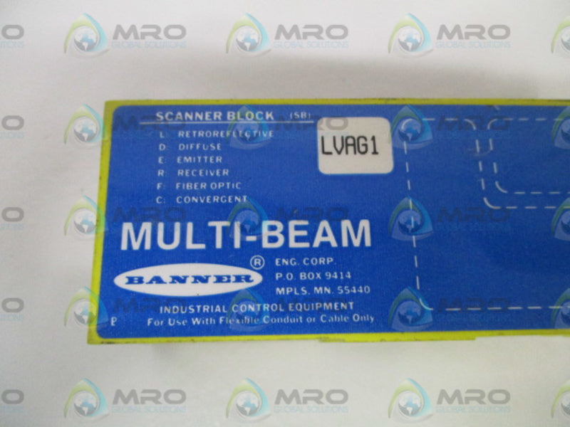 BANNER LVAG1 SCANNER BLOCK SENSOR (AS PICTURED)  UNMP