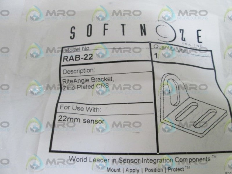 LOT OF 3 SOFTNOZE RITE ANGLE BRACKET RAB-22 NSNP IN BAG