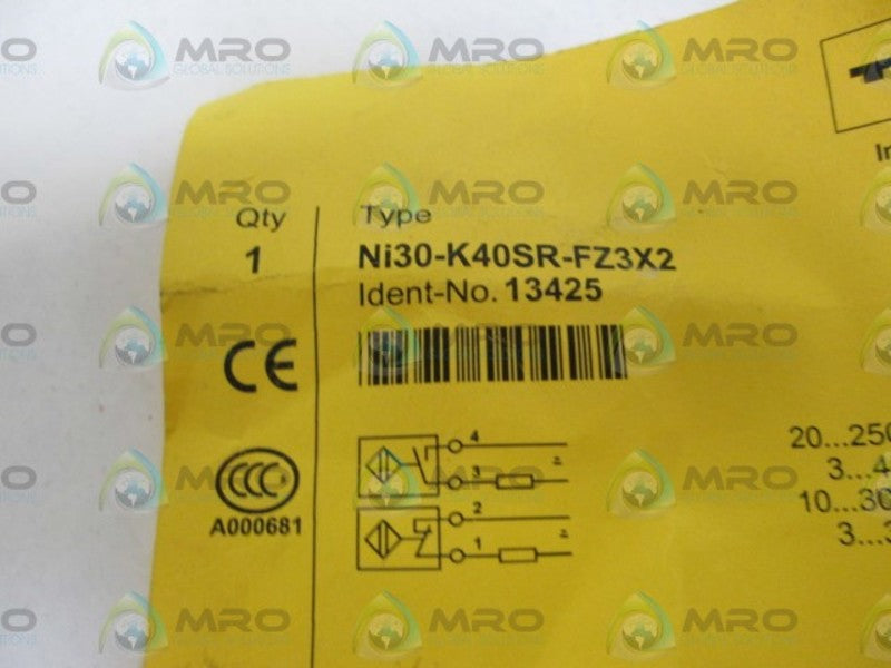 TURCK PROXIMITY SWITCH (MISSING SCREW KIT) Ni30-K40SR-FZ3X2 NSNP