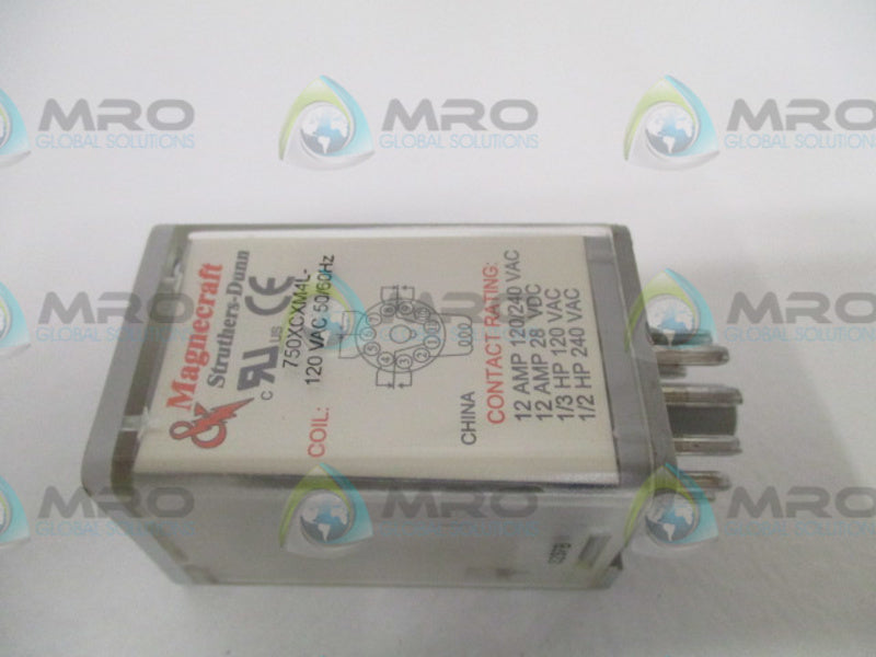 MAGNECRAFT 750XCXM4L RELAY 120VAC 12A UNMP