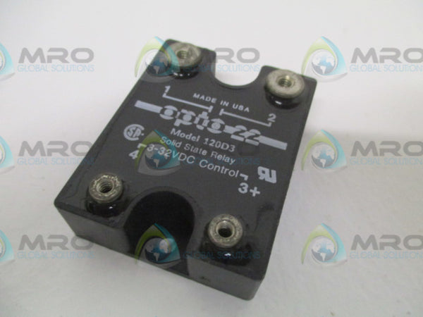 OPTO 22 120D3 SOLID STATE RELAY (MISSNG SCREWS) NSNP
