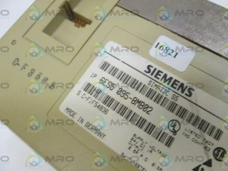 SIEMENS MODULE  (AS PICTURED) 6ES5-095-8MB02 UNMP