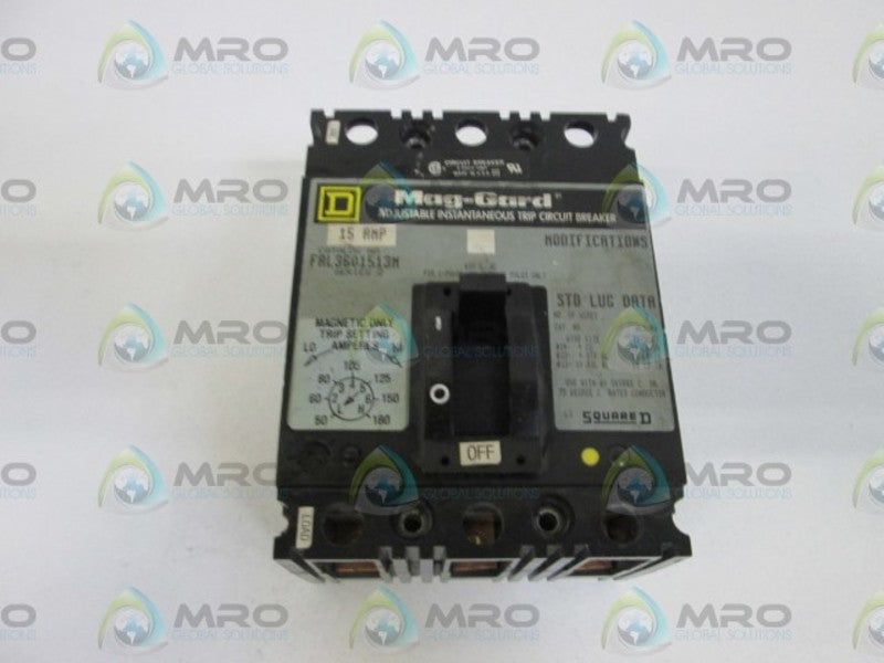 SQUARE D FAL3601513M CIRCUIT BREAKER 15A (GREY)(NO LUGS) UNMP