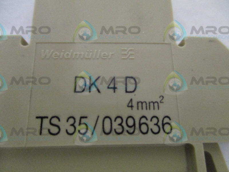 WEIDMULLER DK4D TERMINAL BLOCK  NSNP