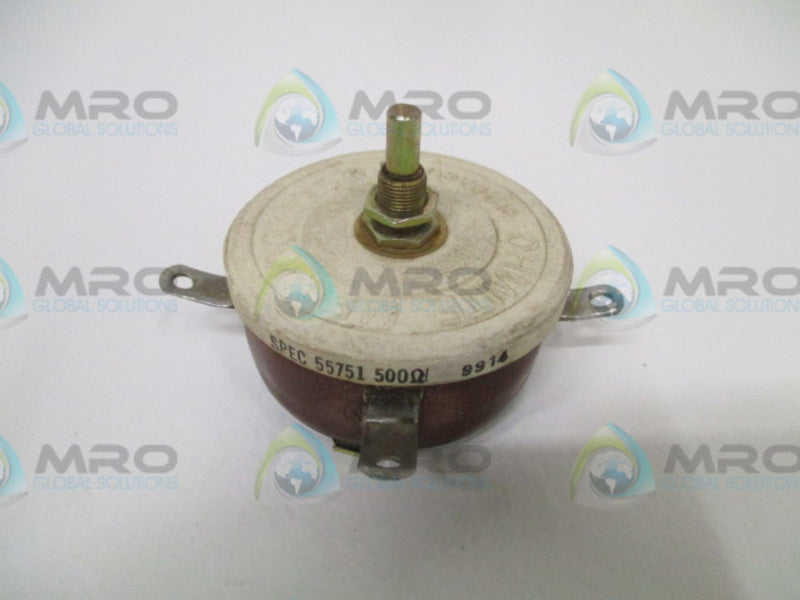 OHMITE 55751 RESISTOR 500OHMS NSNP