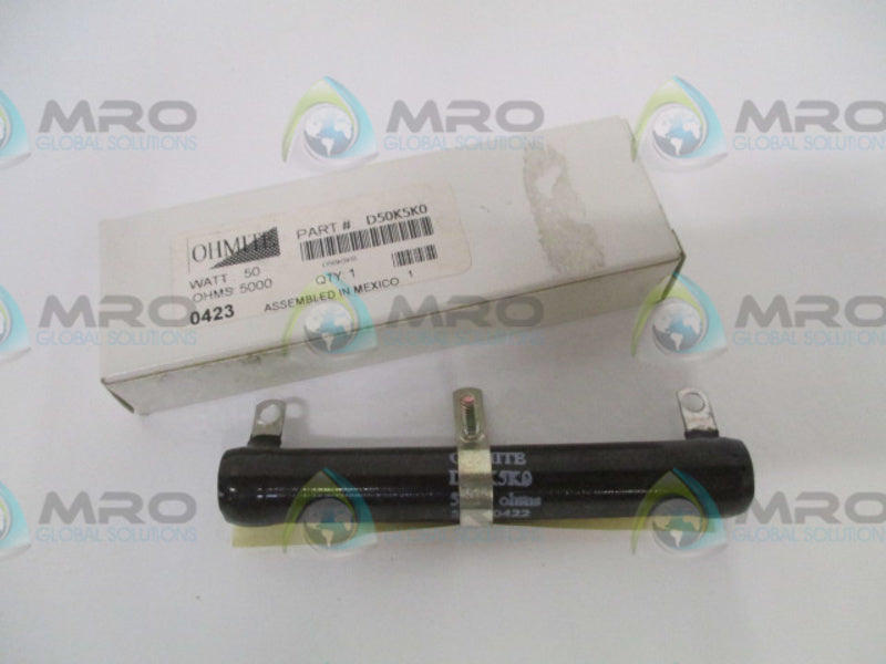 OHMITE D50K5K0 RESISTOR 5000 OHMS NSMP