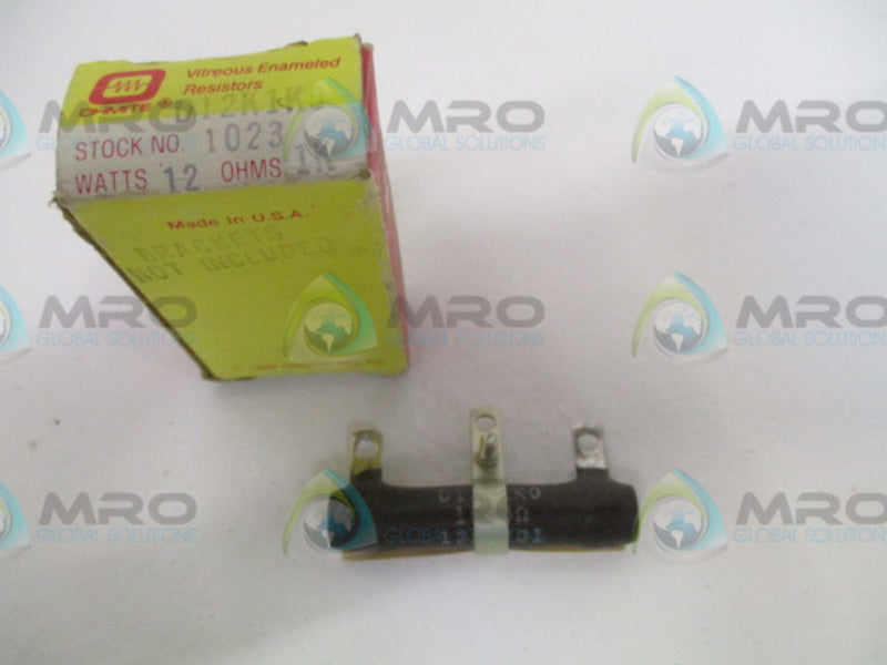 OHMITE D12K1K0 RESISTOR 12W 1KOHMS NSMP