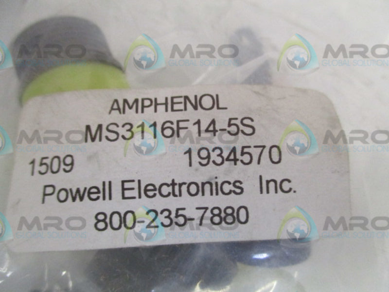 AMPHENOL MS3116F14-5S CIRCULAR CONNECTOR PLUG  NSMP