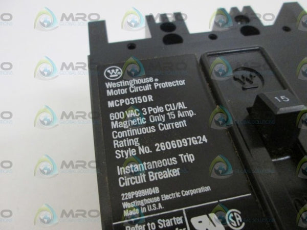 WESTINGHOUSE CIRCUIT BREAKER MCP03150R NSNP