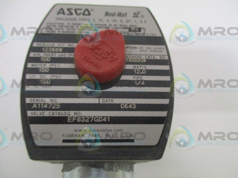 ASCO EF8327G041 SOLENOID VALVE  UNMP