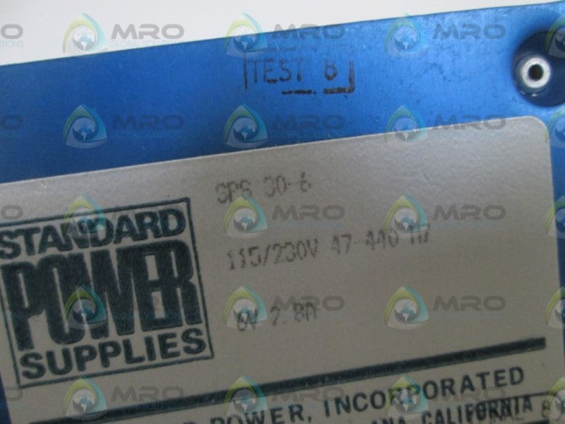 STANDARD POWER SUPPLIES POWER SUPPLY SPS30-6 UNMP
