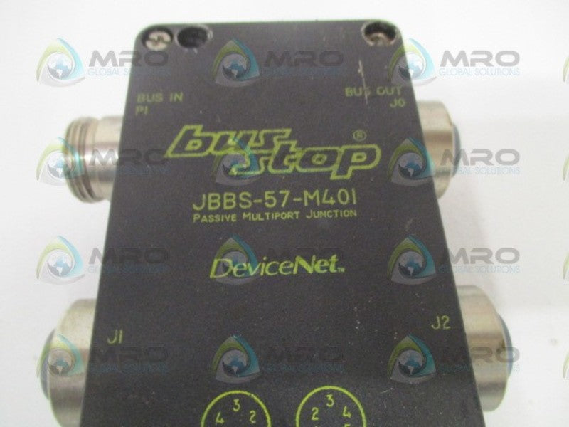 INTERLINKBT DEVICENET BUS STOP JBBS-57-M401 PASSIVE MULTIPORT JUNCTION UNMP