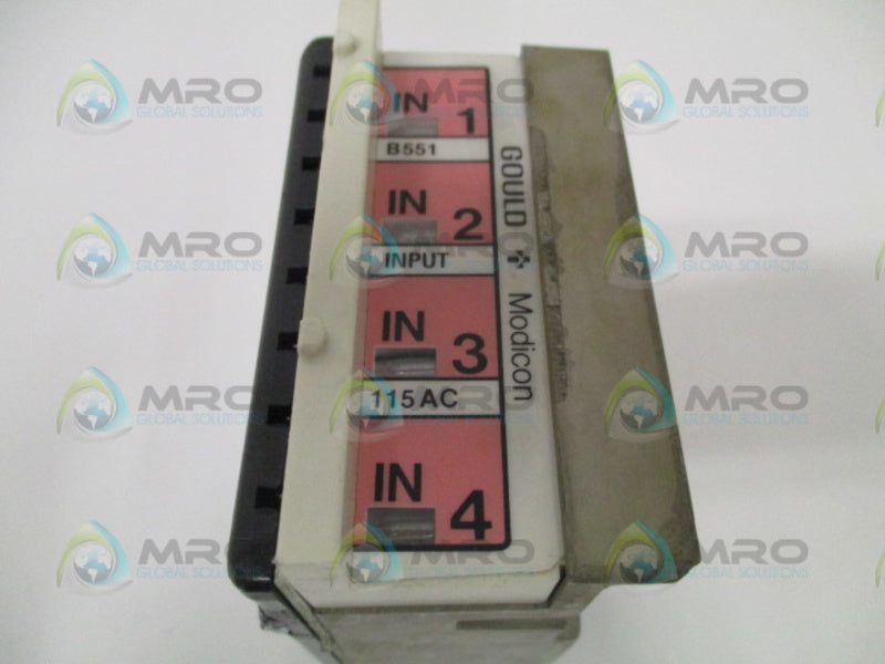 GOULD MODICON B551 INPUT MODULE 115AC (REPAIRED) UNMP