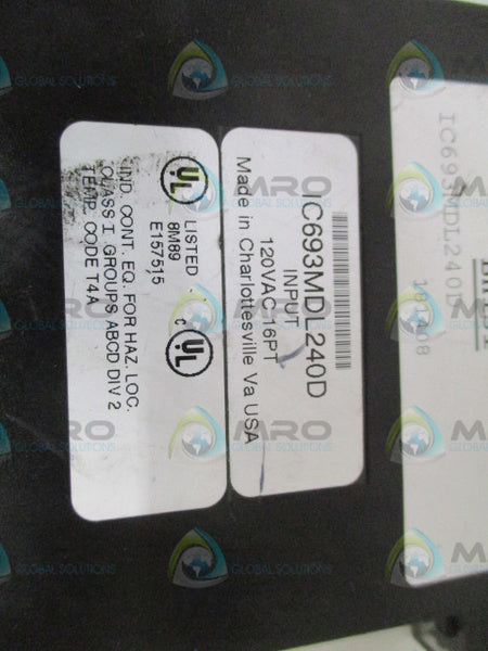 GE FANUC IC693MDL240D UNMP