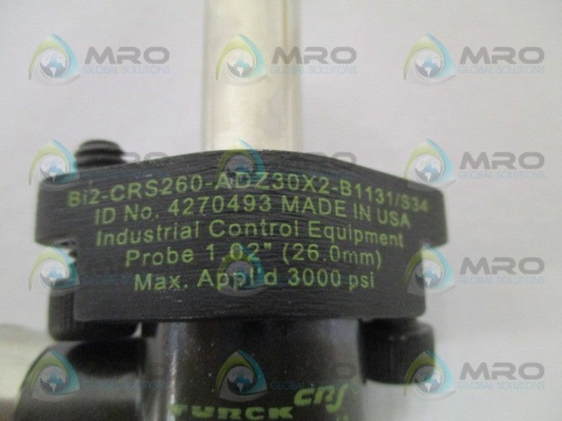 TURCK CRS Bi2-CRS260-ADZ30X2-B1131/S34 PROXIMITY SWITCH UNMP