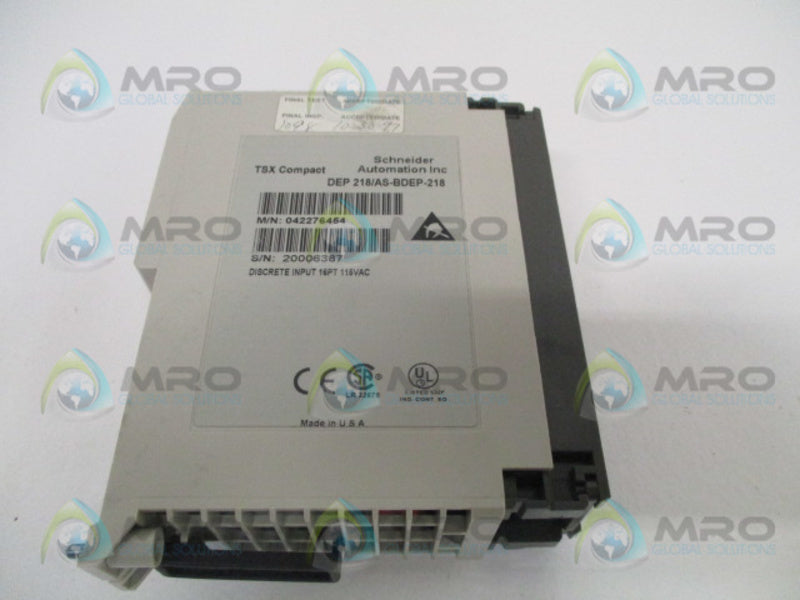 SCHNEIDER AEG TSX COMPACT DEP218/AS-BDEP-218 INPUT(MISSING TERMINAL)NSNP