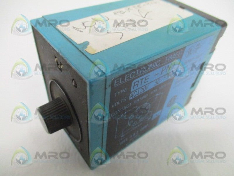 IDEC RTE-PN1 ELECTRONIC TIMER 0-6 SEC. 120VAC UNMP