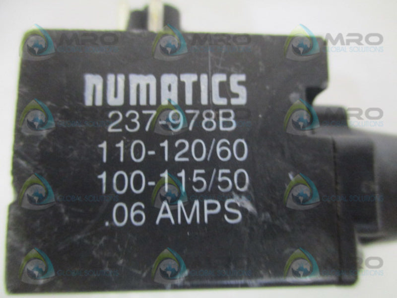 NUMATICS 237-978B 100-115/110-120V .06A (AS PICTURED) NSNP