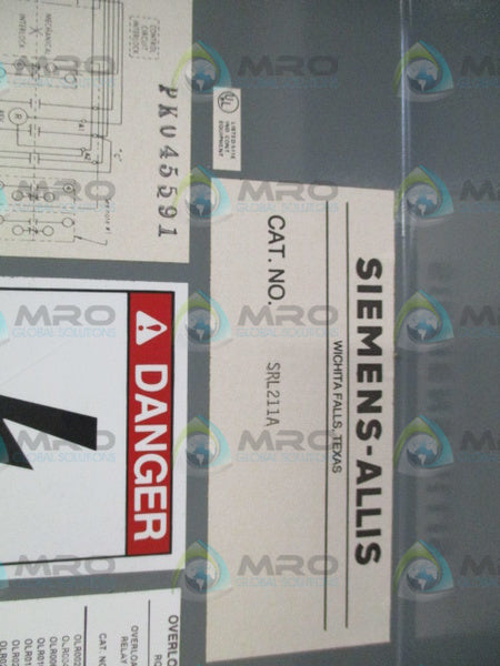 SIEMENS SRL211A REVERSING STARTER ASSEMBLY NSNP