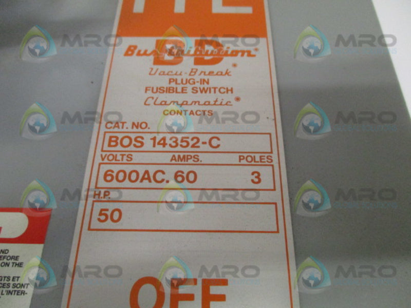 I-T-E BOS14352-C BUSWAY SWITCH PLUG NSNP