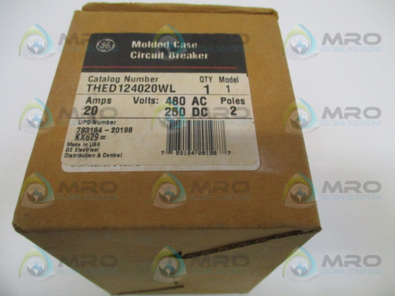 GENERAL ELECTRIC THED124020WL CIRCUIT BREAKER 20A (GREEN) NSMP