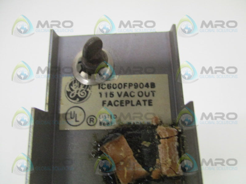 GENERAL ELECTRIC IC600FP904B FACEPLATE 115VAC UNMP