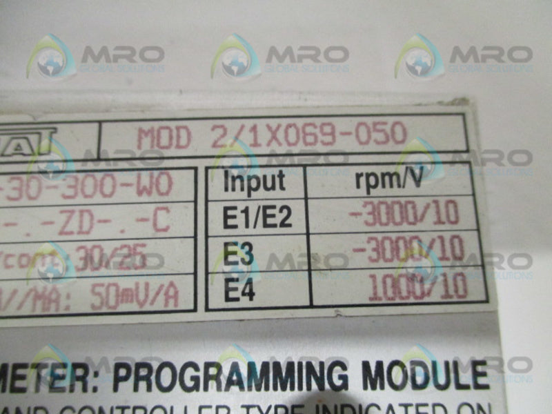 INDRAMAT MOD2/1X069-050 PROGRAMMING MODULE UNMP