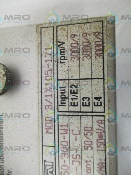 INDRAMT MOD3/1X105-171 PROGRAMMING MODULE UNMP