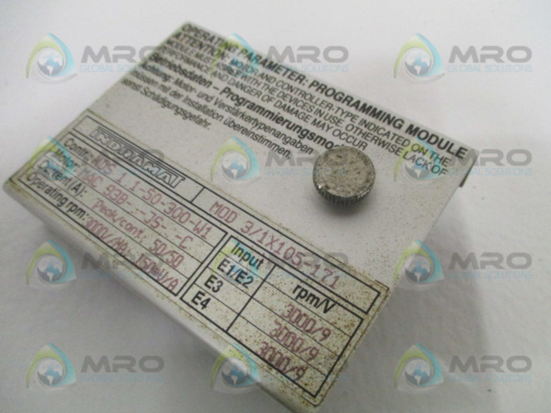 INDRAMT MOD3/1X105-171 PROGRAMMING MODULE UNMP