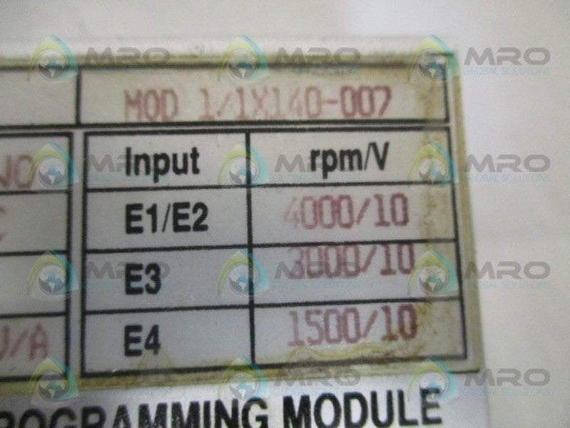 INDRAMT MOD1/1X140-007 PROGRAMMING MODULE UNMP