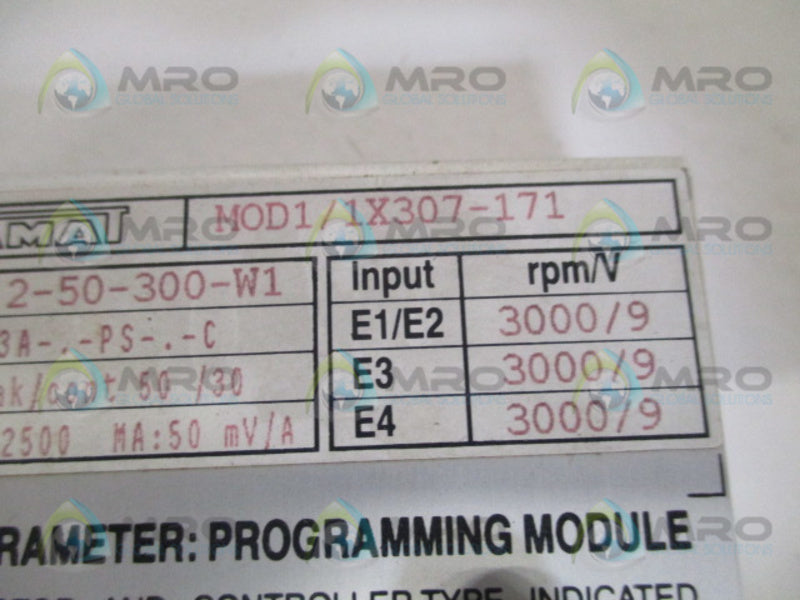 INDRAMAT MOD1/1X307-171 PROGRAMMING MODULE UNMP