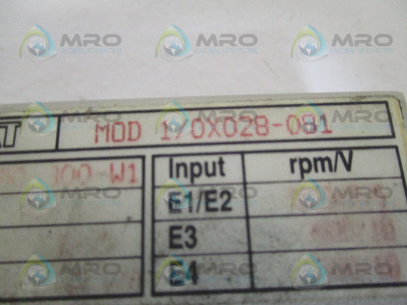 INDRAMAT MOD1/0X028-091 PROGRAMMING MODULE UNMP