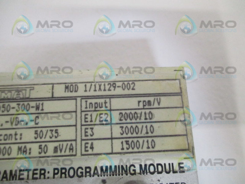 INDRAMAT MOD1/1X129-002 PROGRAMMING MODULE UNMP