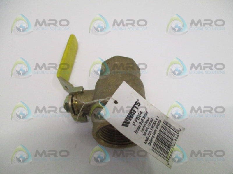 WATTS FVB-4 BRASS BALL VALVE 1" NSNP